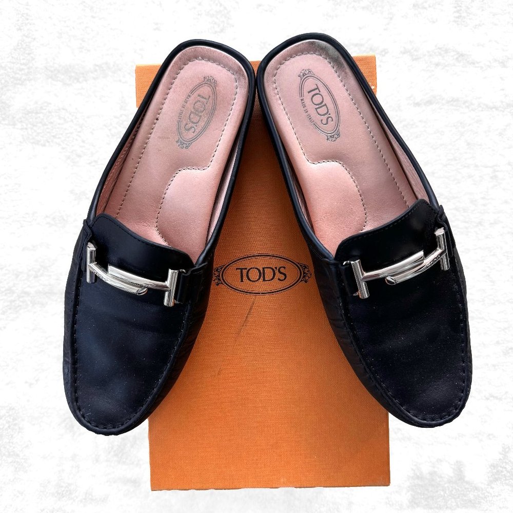 Tod's Gommino Leather Backless Driving Shoe